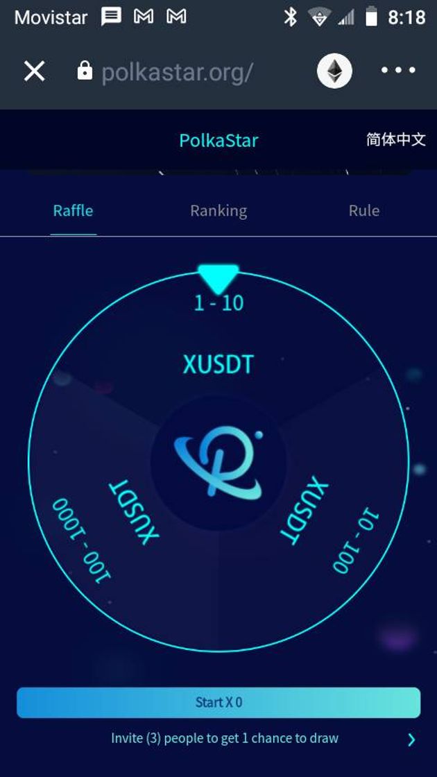 App Airdrop Polkastar gana 1-1000 USDT Retirables..!!