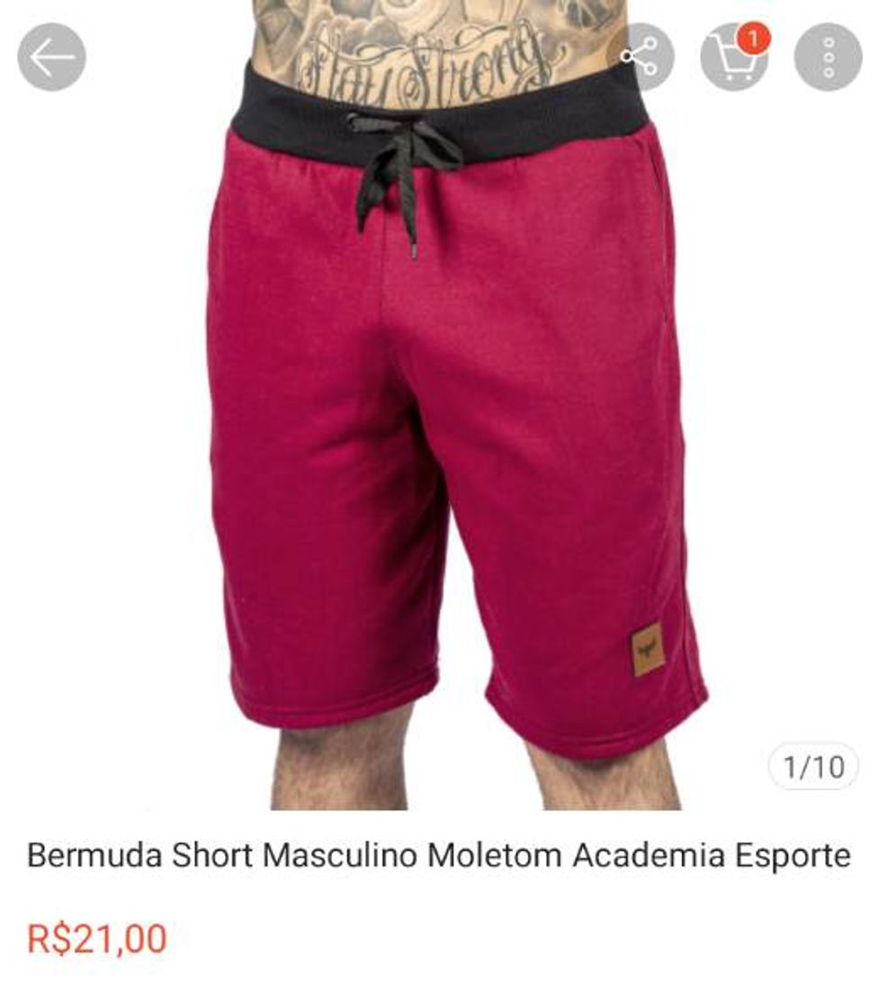 Fashion Bermuda masculina moleton 21,00 reais