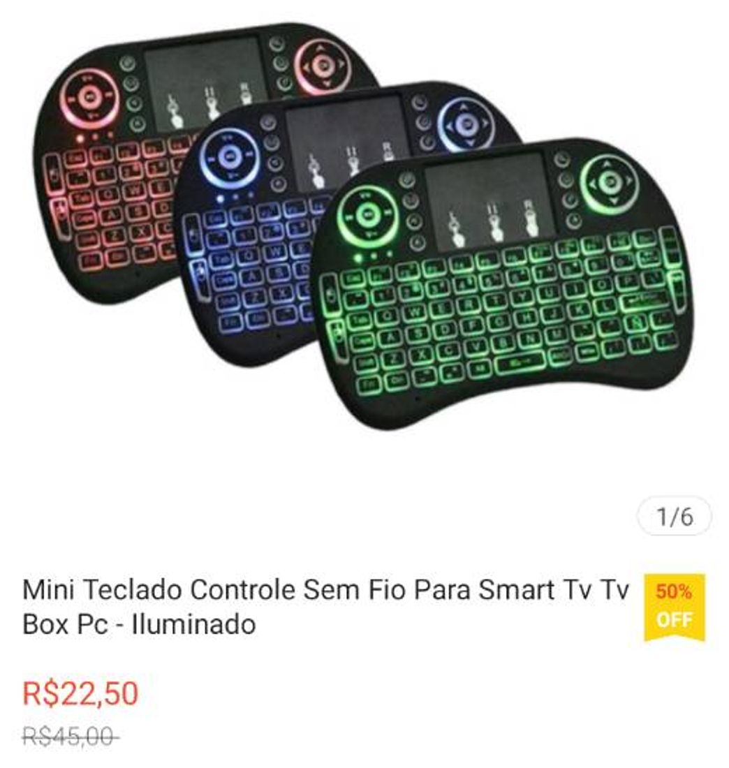 Fashion Mini teclado para tv box LED 