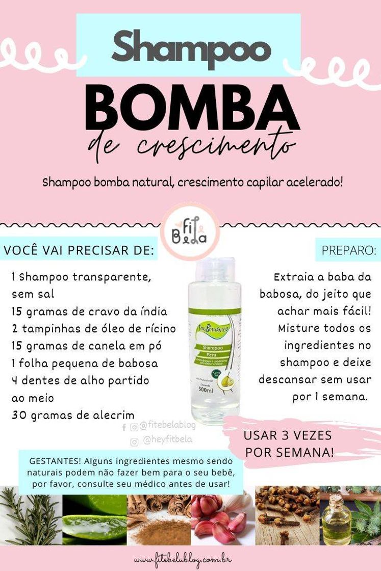 Moda Shampoo bomba de crescimento