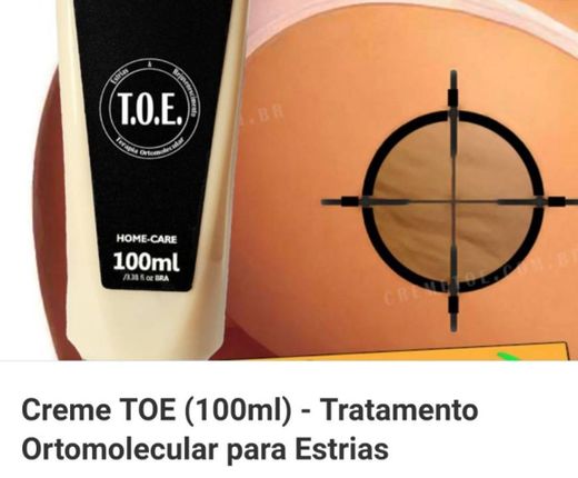 Creme TOE - Oficial - Tratamento Ortomolecular para Estrias