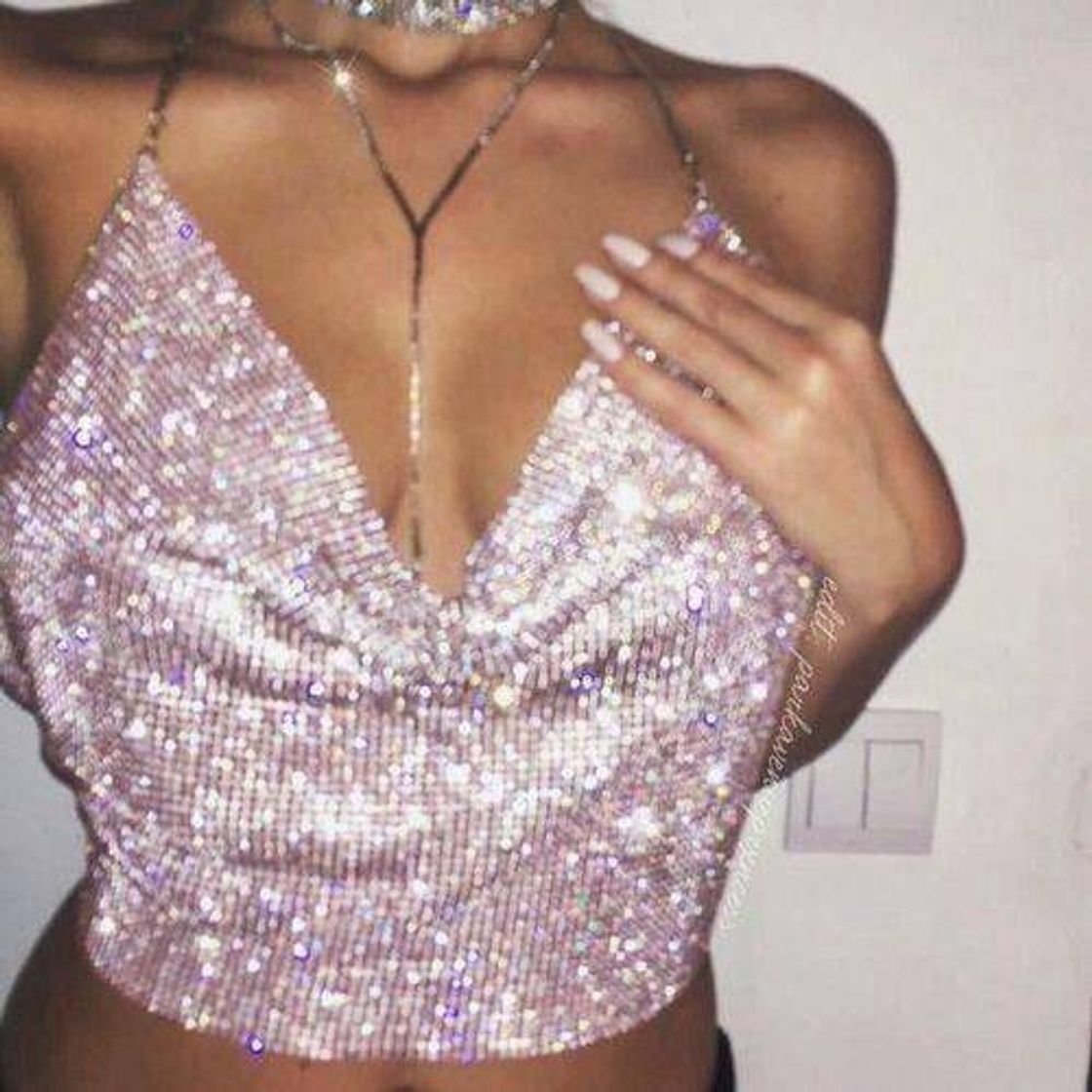 Fashion Sparkly pink top