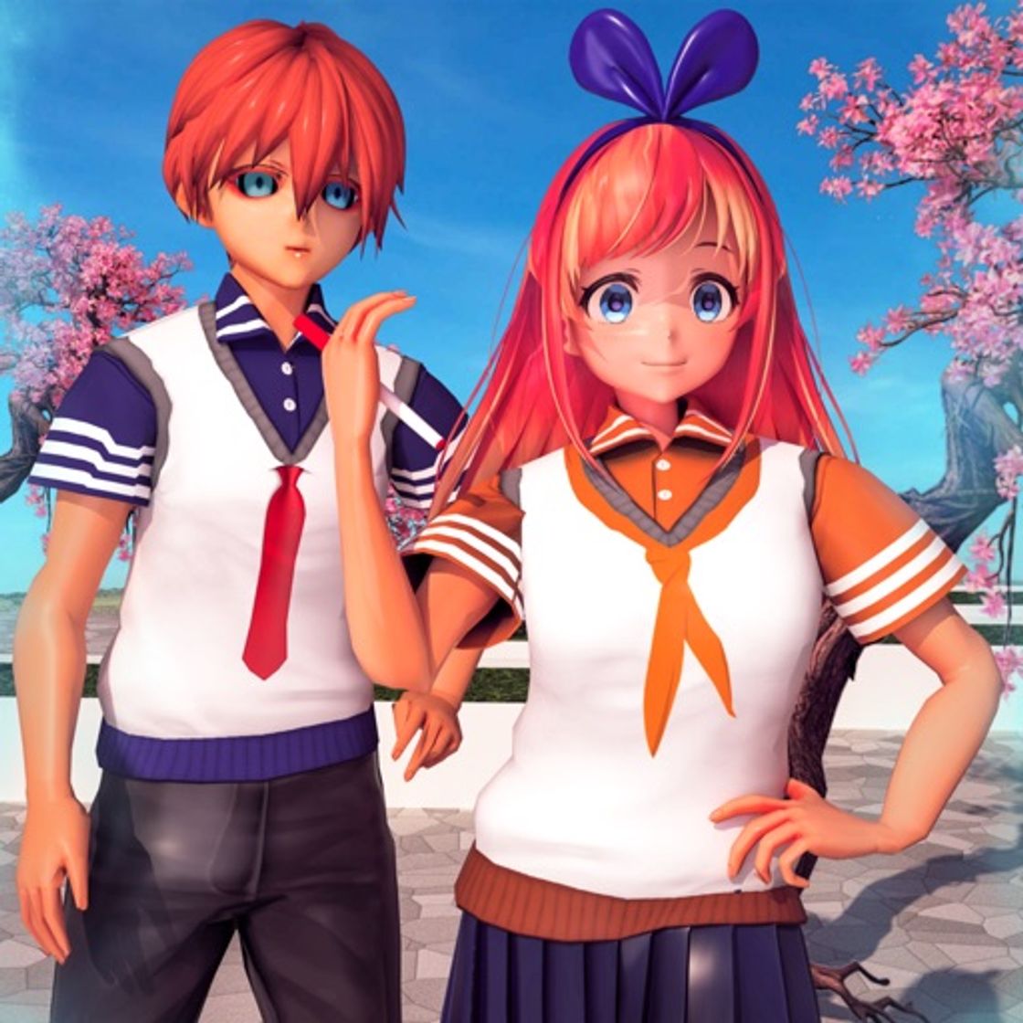 App Anime School Girl Love Life 3D