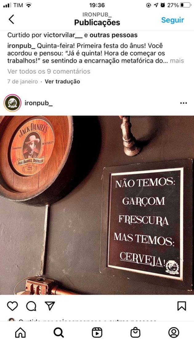 Restaurantes Iron Pub