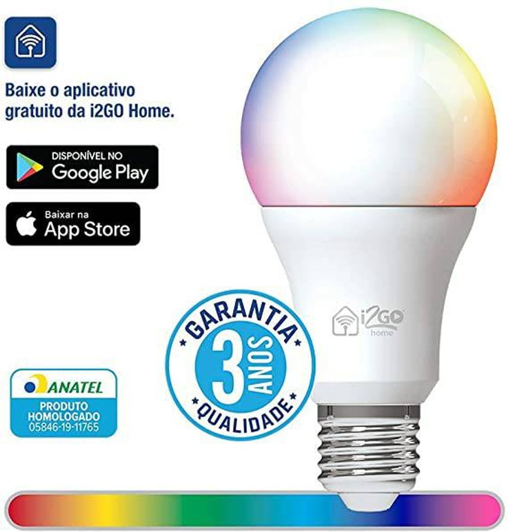 Moda Lâmpada Inteligente Smart Lamp I2GO Home Wi-Fi LED

