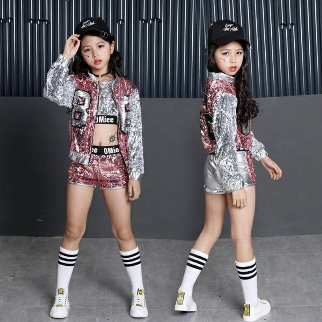 Fashion Meninas Trajes de Dança Hip Hop 