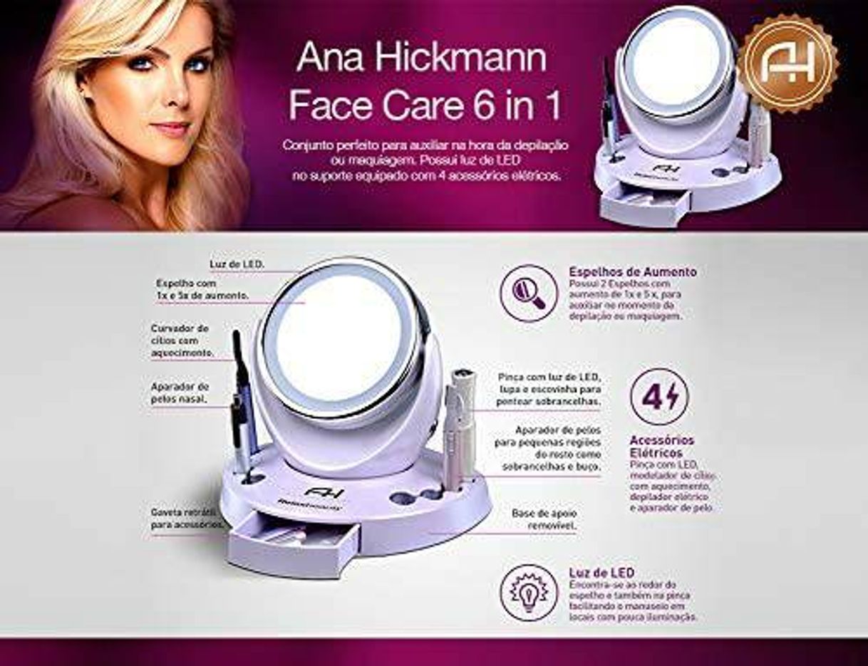 Productos 
Kit Maquiagem Face Care 6 Em 1 Relaxmedic Ana Hickmann

