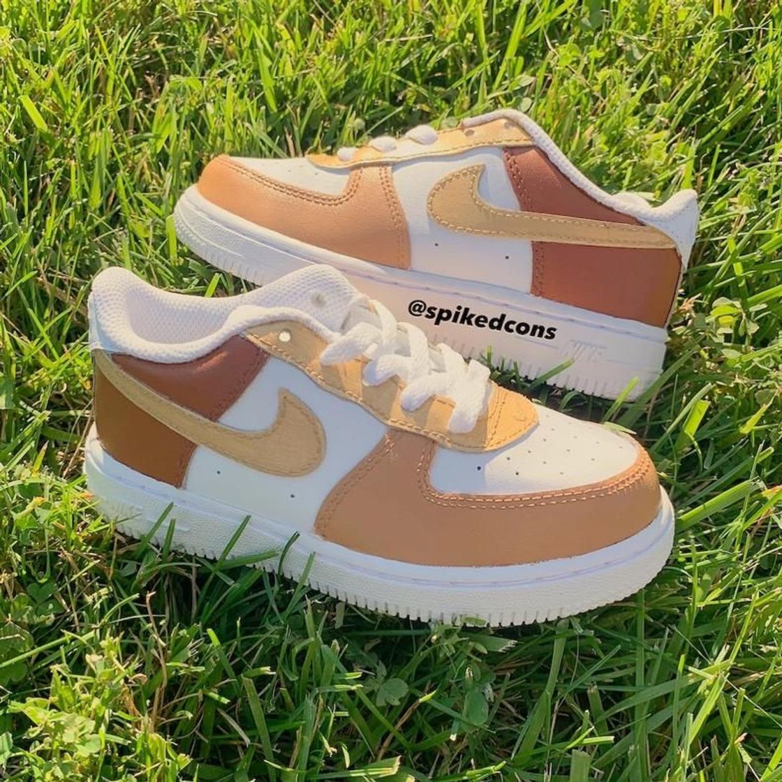 Fashion custom 3 shades of brown nike air