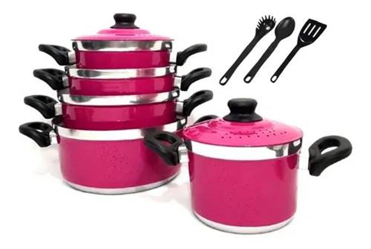 Social Jogo 5 panela grandes alumínio grosso craquelado