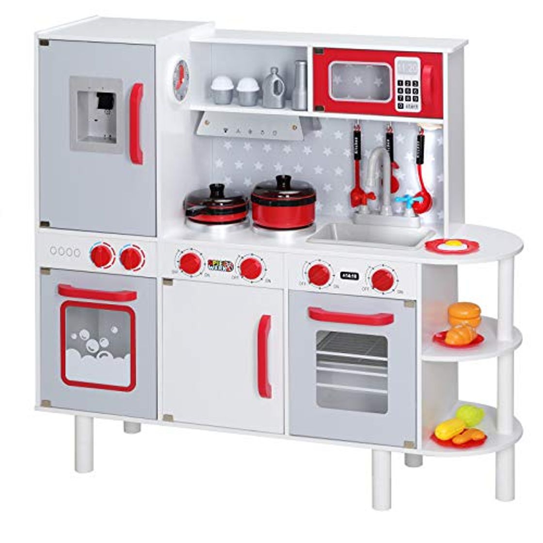 Producto Spielwerk Cocinita Junior Chef Cocina de Madera Juguete para niños 38 Accesorios