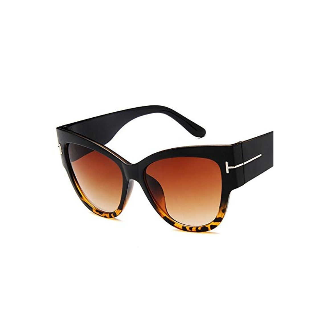 Fashion LLTYJ Moda Mujer Gafas de Sol Mujer Gradiente Gafas de Sol Big Oculos Feminino   Black Leopard