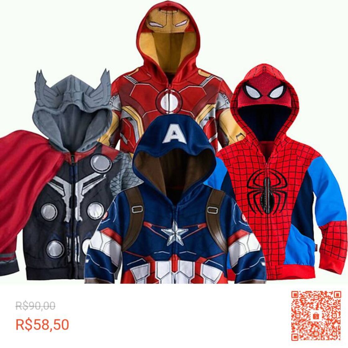 Fashion Casaco De Moletom Dos Vingadores 😊