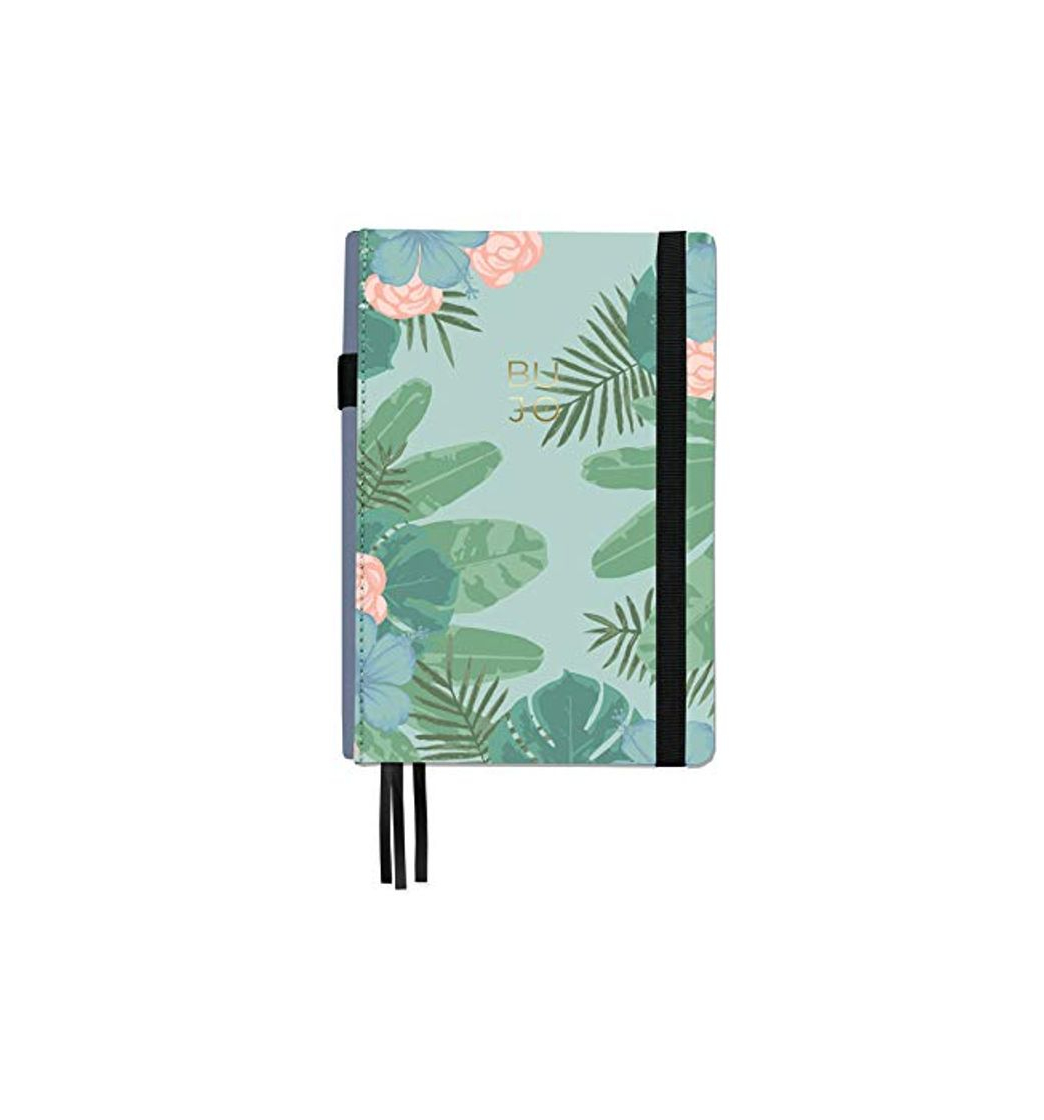 Producto Libreta Bullet Journal Tropical/Libreta Punteada- 14,5 x 21 cm- Encuadernación Suisse- Tapa