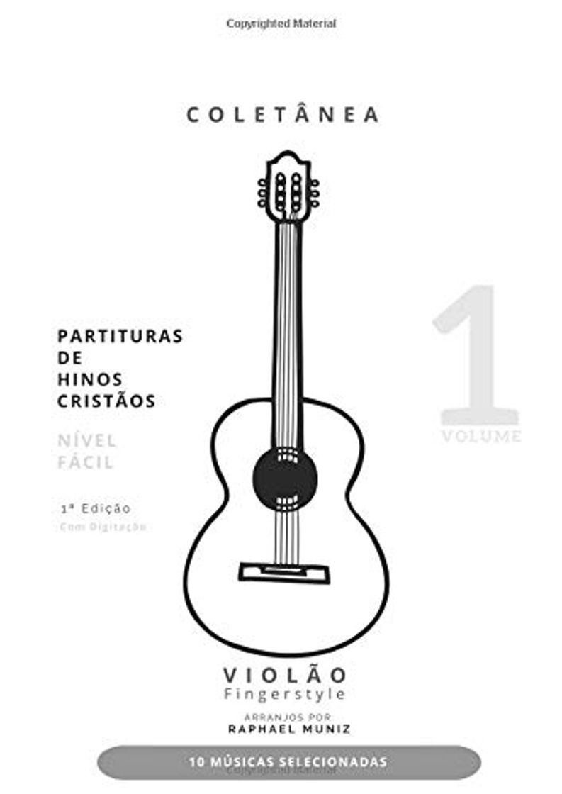 Book Coletânea de Partituras de Hinos Cristãos para Violão Fingerstyle