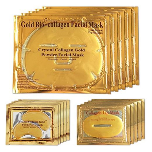 LeSB 5pcs 24k Gold Bio-collagen Face Facial Mask