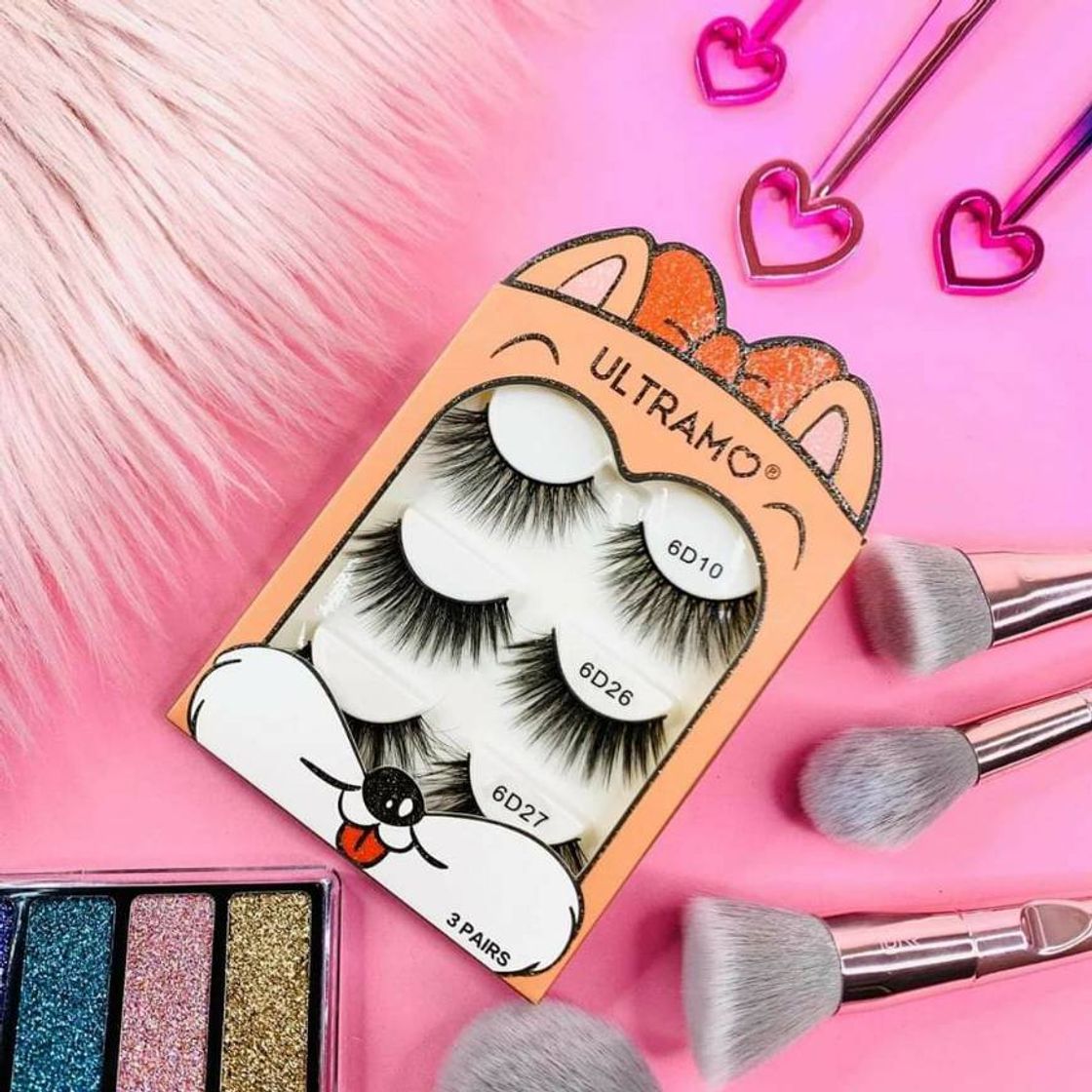 Social 3 Pares de Pestañas Postizas 3D Pestañas Postizas Naturales Reutilizables Gruesas Postizas Mullidas Extensión de Pestaña Dramática con Pinzas Kit Pestañas con Rizador de Pestañas