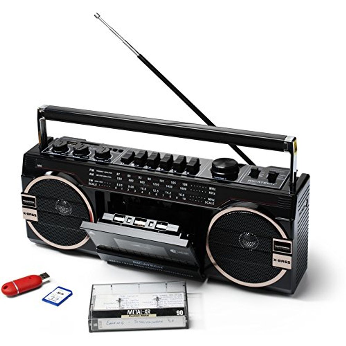 Producto Ricatech Ghettoblaster PR1980 - Reproductor de cassette