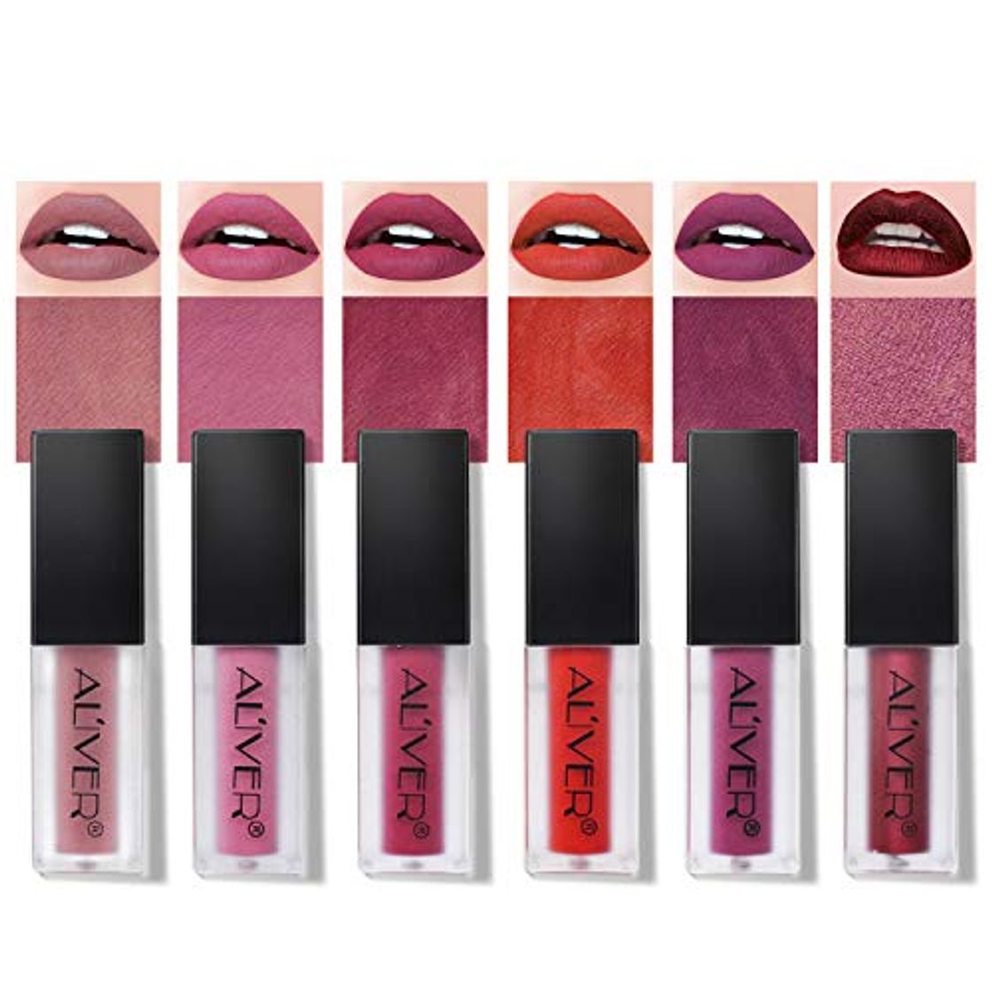 Belleza Maquillaje de belleza Brillo labial Terciopelo Mate Impermeable Cosmético ong Lápices labiales