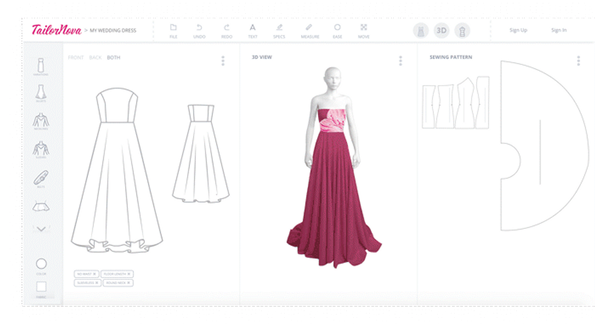 Fashion Tailornova | Online clothing design software