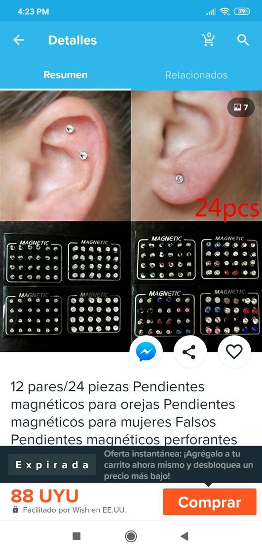 Moda Pendientes magnéticos