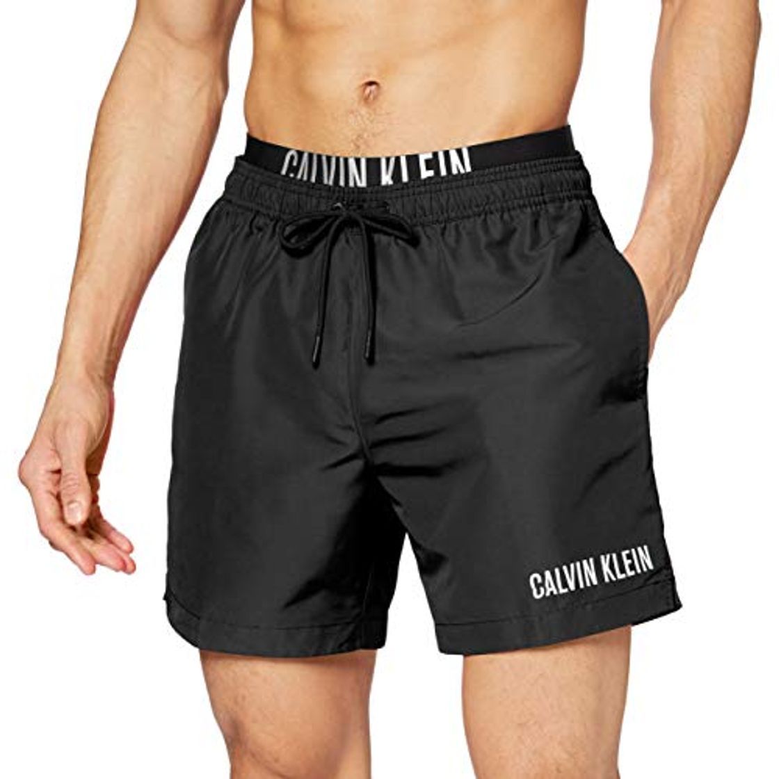 Moda Calvin Klein Medium Double WB Bañador, Negro