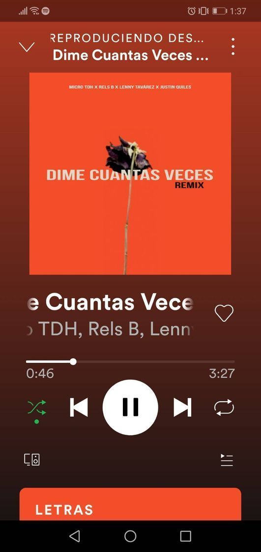 Canción Dime Cuantas Veces (Remix) [feat. Justin Quiles]