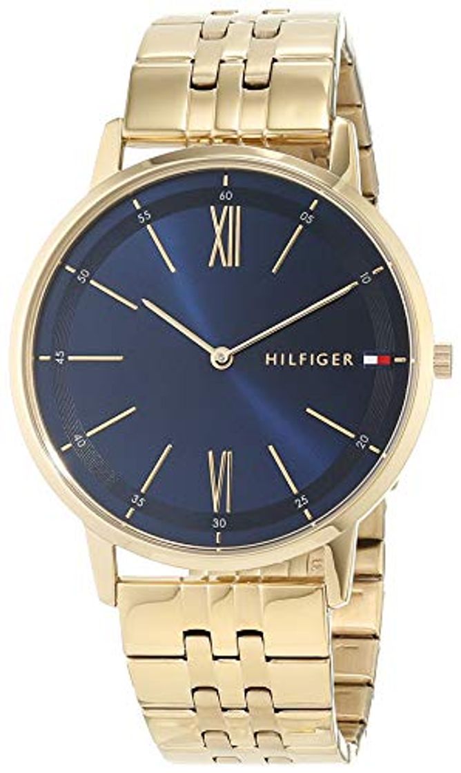 Social Tommy Hilfiger Reloj Analógico para Hombre de Cuarzo con Correa en Bañada