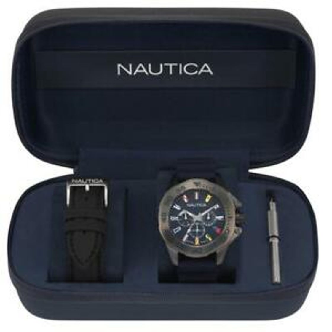 Fashion Nautica Reloj Analogico para Hombre de Cuarzo con Correa en Silicona NAPMIA008