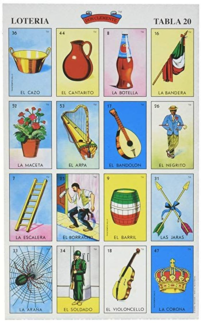 Social Coloridas Tarjetas de Lotería Mexicana Toallas de Cocina 17