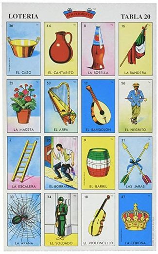 Coloridas Tarjetas de Lotería Mexicana Toallas de Cocina 17