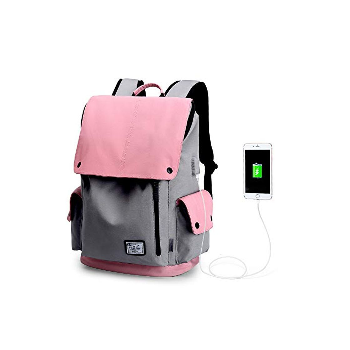 Moda Wind Took Mochila portatil Mujer Impermeable para Escolares de 15