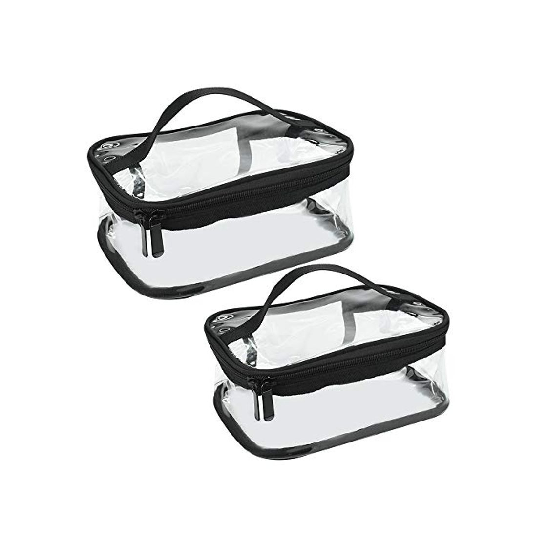 Social IGRMVIN 2 PCS Bolsa de Cosméticos Transparente Neceser con Cremallera de PVC Bolsa de Lavado Impermeable para Viaje Bolsa de Aseo Portátil para Almacenamiento Neceseres para Maquillaje de 2 Tamaños