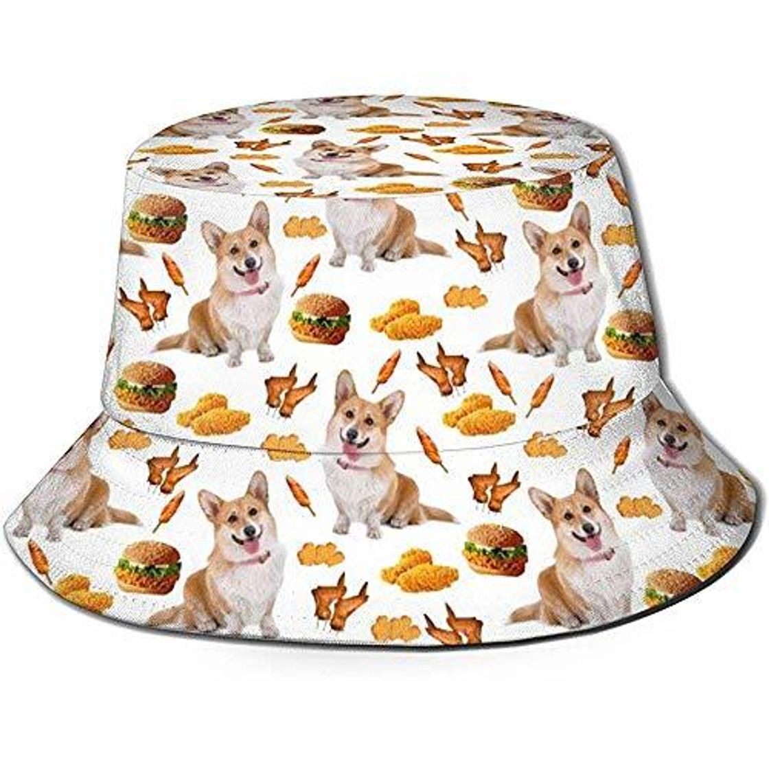 Fashion Sombrero de Cubo Corgi Alitas de Pollo Gorra de Pescador de Sol