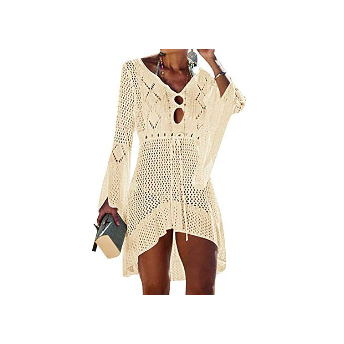 Social UMIPUBO Vestido de Playa Mujer Suelto Pareos Playa V