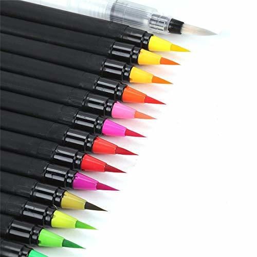JueYan® 21pcs Brunsh Pen 20 Colores Rotuladores Acuarelables y 1 Pincel de