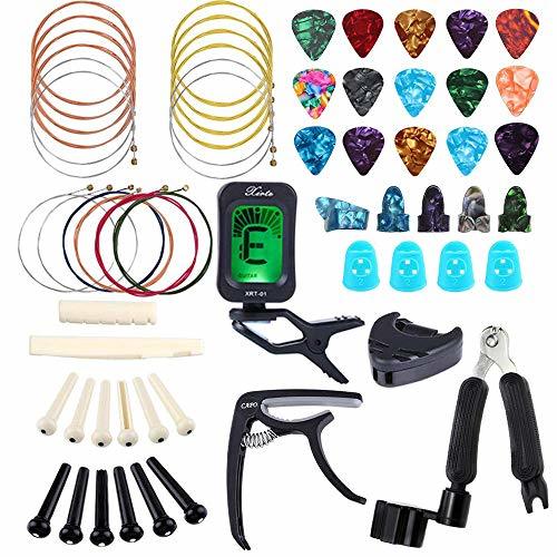 Producto Bosunny 60 PCS Kit de Accesorios de Guitarra que Incluye Púas Para