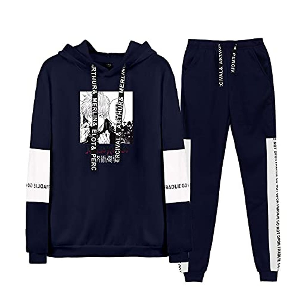 Social ONSEEX 2SET JUJUTSU Kaisen Imprimir Hoodie Sudadera Activewear Pantalones Chaqueta con cordón