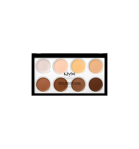 NYX Professional Makeup Paleta de contouring Highlight & Contour Cream Pro Palette