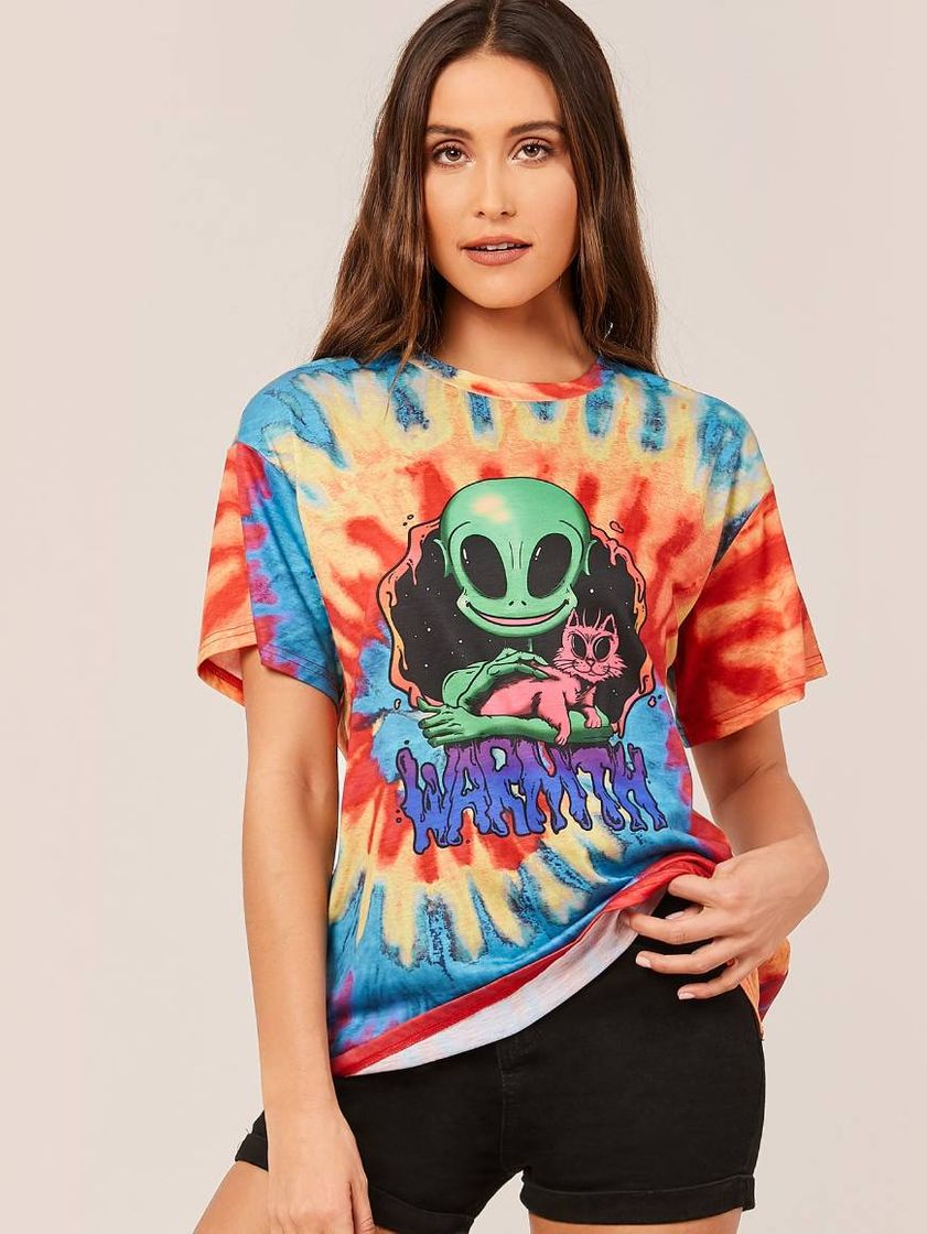 Fashion Camiseta tie dye