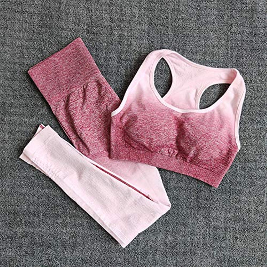 Social RTUITG Conjunto de Yoga Sujetador y Leggings Deportivos Conjunto de Gimnasia para