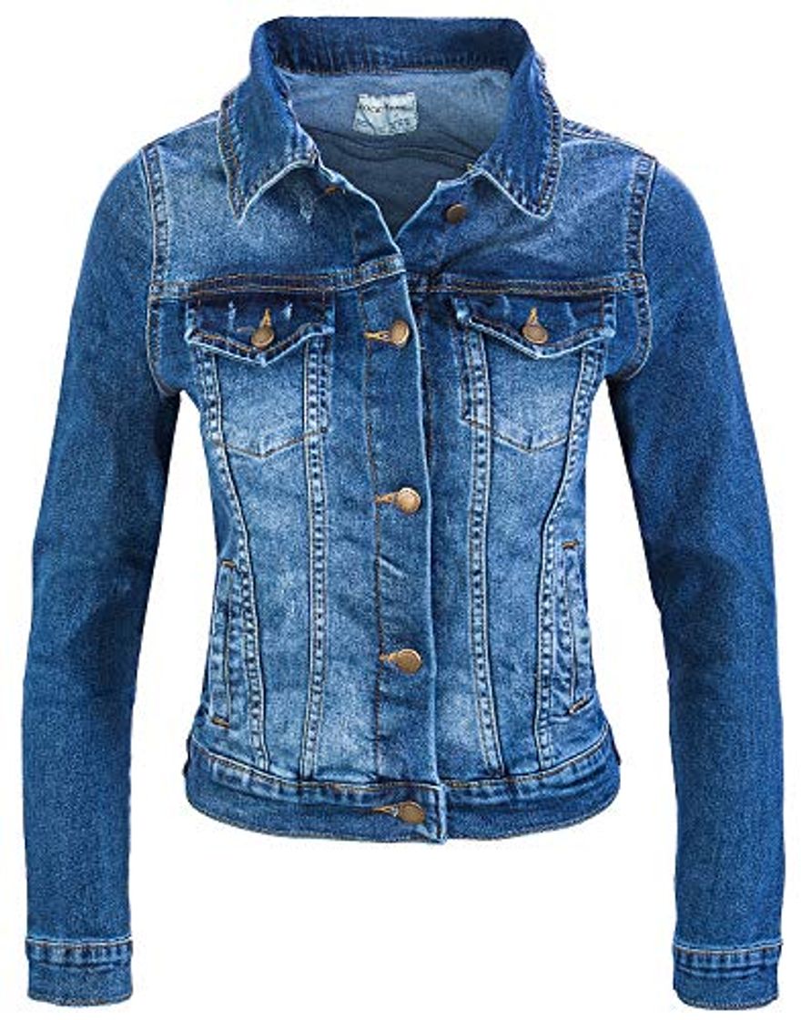 Fashion Rock Creek Chaqueta de Mezclilla para Mujer Chaqueta de transición Denim Blouson