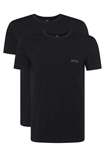 BOSS T-shirt Rn 2p Co/el Camiseta, Negro