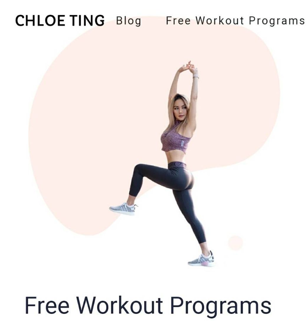 Fashion Free Workout Programs - #ChloeTingChallenge - Chloe Ting