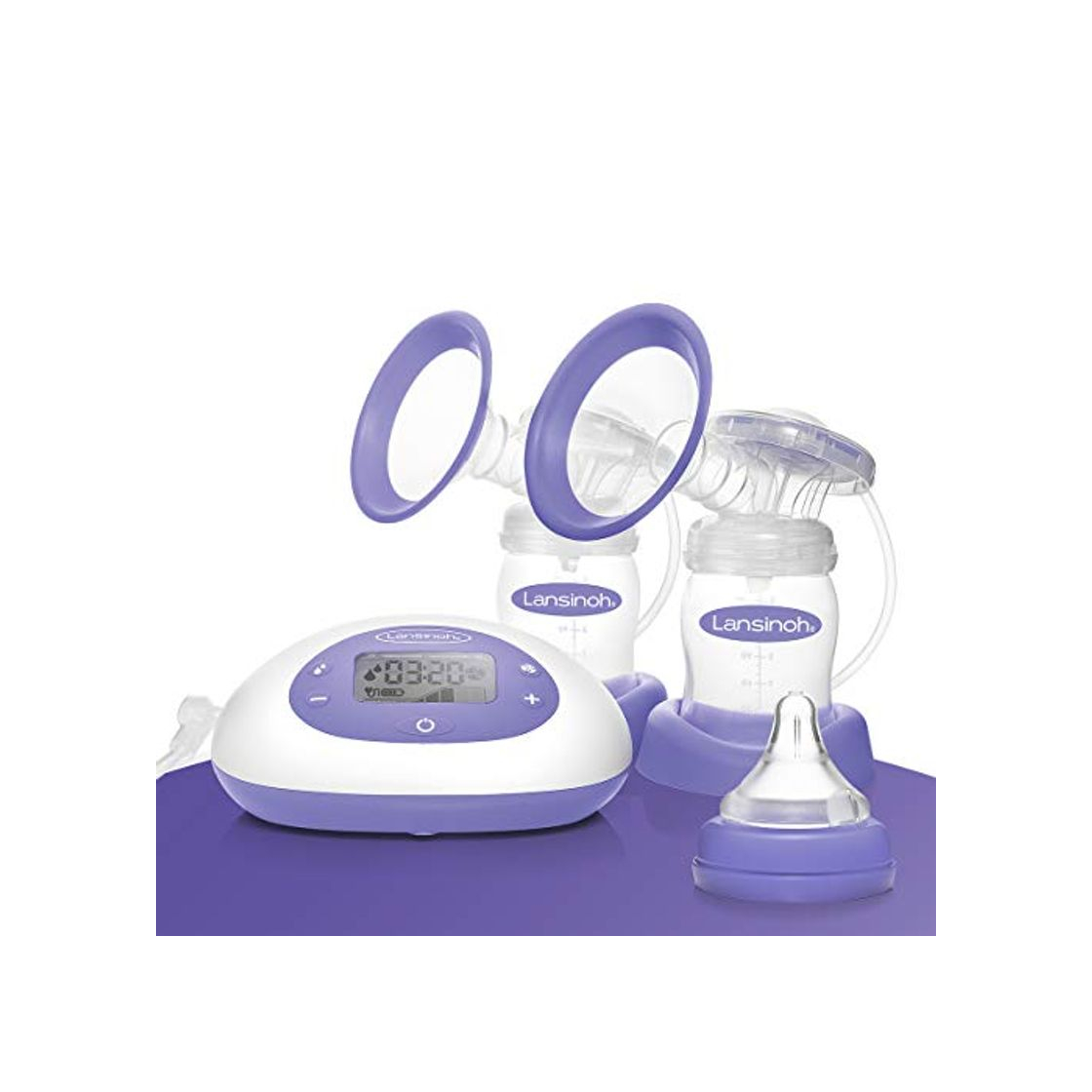 Social Sacaleches Eléctrico Doble 2 en 1 de Lansinoh. Extrae la leche materna