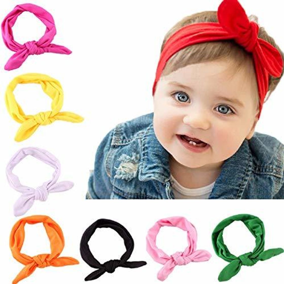 Social Aee-coal Diademas de algodón para el cabello del bebé