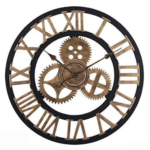 YAHAMA Reloj Pared Grande XXL Vintage Reloj Pared 60 cm Vintage Reloj
