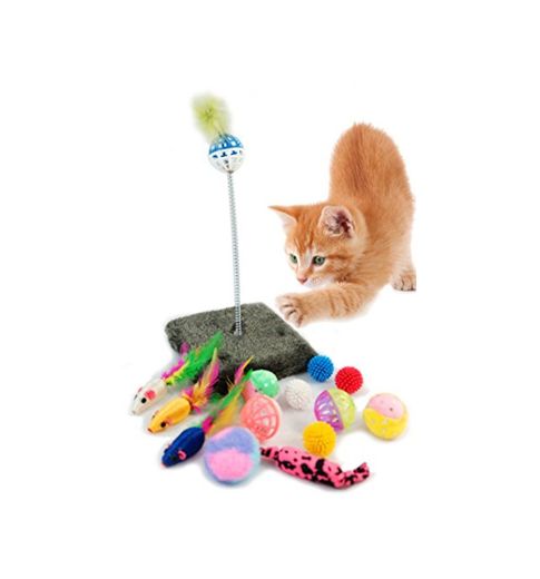 BPS Paquete de Juguetes para Gatos Gatito Juguetes Interactivo Juguete de Atracciones