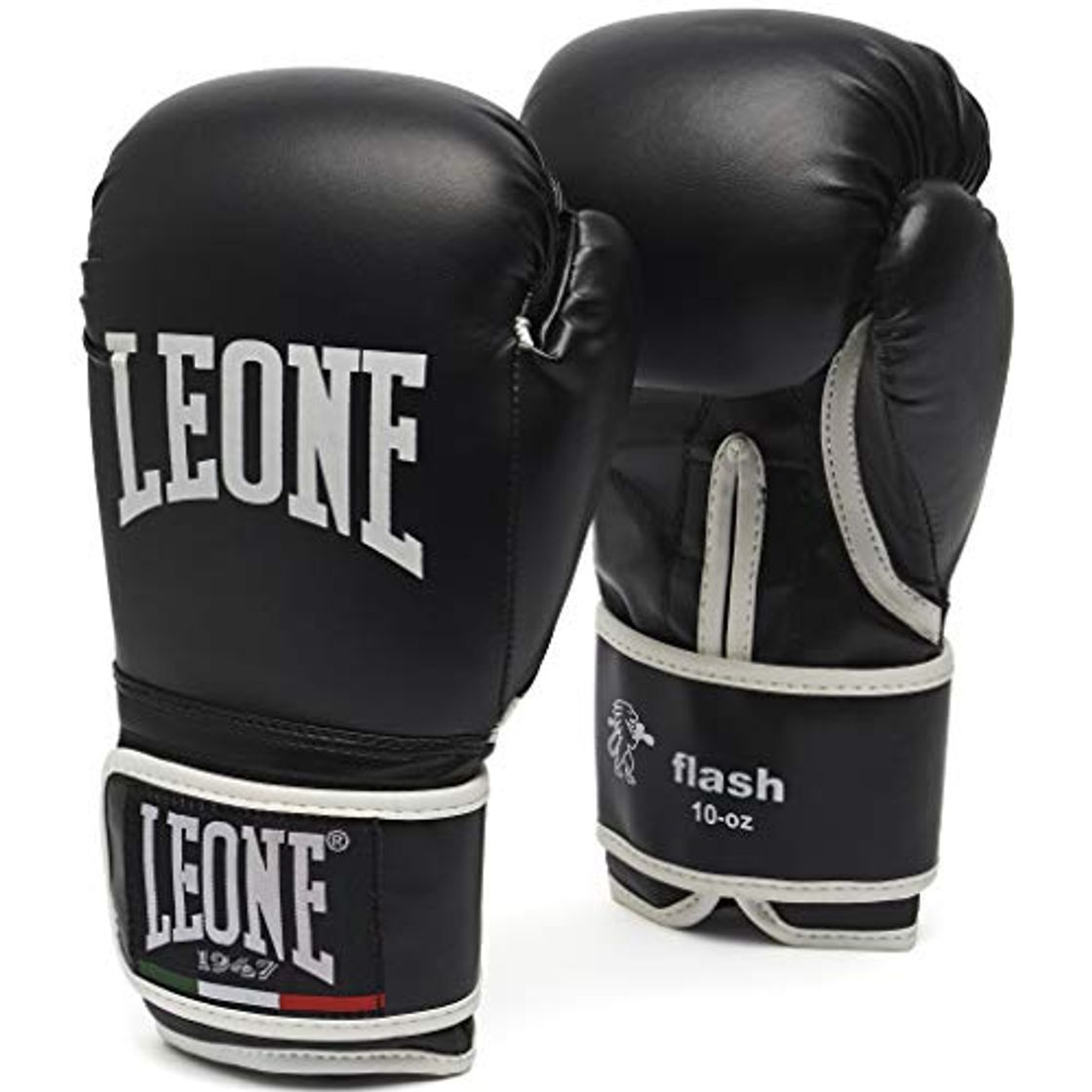 Fitness Leone 1947 Guantes de Boxeo, Modelo Flash Negro Negro Talla