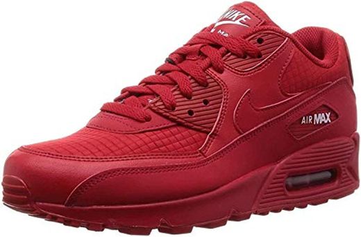 Nike Air MAX 90 Essential, Zapatillas de Gimnasia para Hombre, Rojo