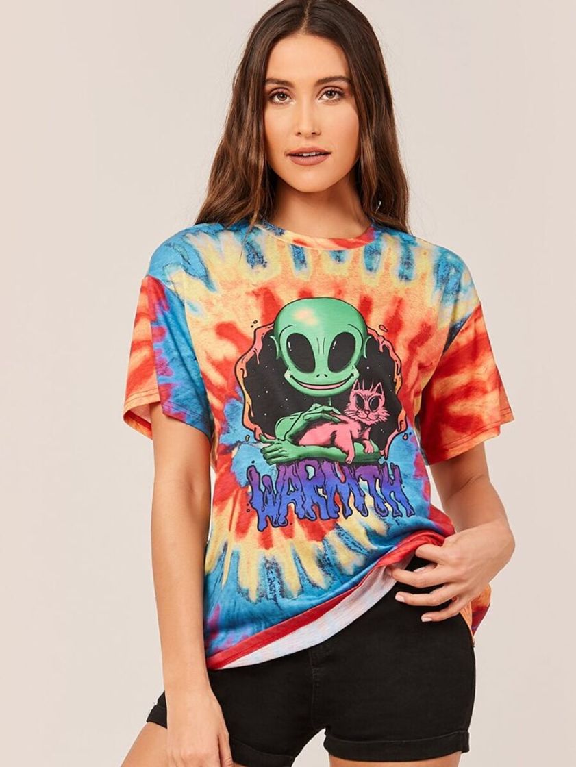 Fashion Camiseta de Tie dye 